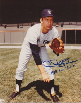 Stan Bahnsen Autographed New York Yankees 8x10 Photo with "1968 AL ROY" inscription
