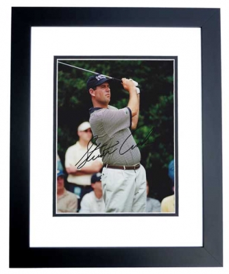 Stewart Cink Autographed Golf 8x10 Photo BLACK CUSTOM FRAME
