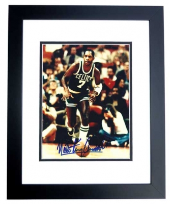 Nate "TINY" Archibald Autographed Boston Celtics 8x10 Photo BLACK CUSTOM FRAME
