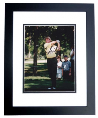 Tom Kite Autographed Golf 8x10 Photo BLACK CUSTOM FRAME
