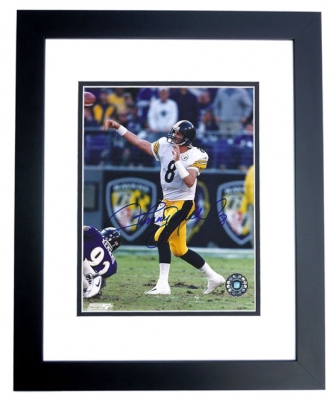 Tommy Maddux Autographed Pittsburgh Steelers 8x10 Photo BLACK CUSTOM FRAME 
