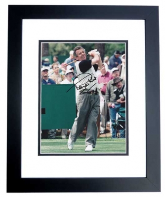 Tony Jacklin Autographed Golf 8x10 Photo BLACK CUSTOM FRAME
