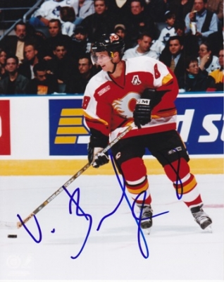 Valeri Bure Autographed Calgary Flames 8x10 Photo
