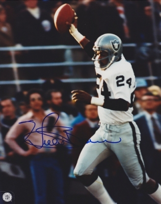 Willie Brown Autographed Oakland Raiders 8x10 Photo BLACK CUSTOM FRAME

