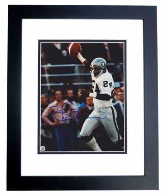 Willie Brown Autographed Oakland Raiders 8x10 Photo BLACK CUSTOM FRAME
