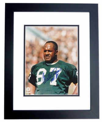 Willie Davis Autographed Green Bay Packers 8x10 Photo BLACK CUSTOM FRAME - Super Bowl 1 and 2 Champion - Hall of Famer
