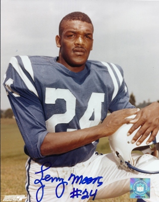 Lenny Moore Autographed Baltimore Colts 8x10 Photo ~ Hall of Famer
