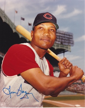 Leon Wagner Autographed Cincinnati Reds 8x10 Photo
