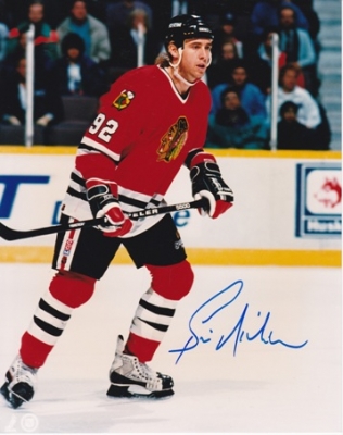 Bernie Nicholls Autographed Chicago Blackhawks 8x10 Photo
