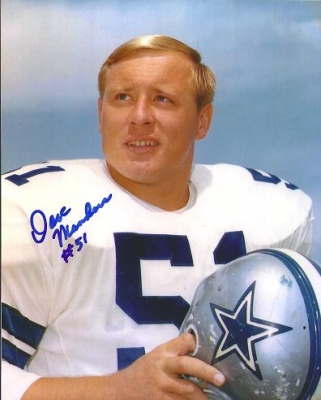 Dave Manders Autographed Dallas Cowboys 8x10 Photo 
