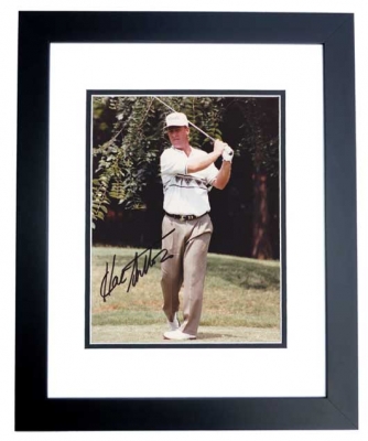 Hal Sutton Autographed Golf 8x10 Photo BLACK CUSTOM FRAME
