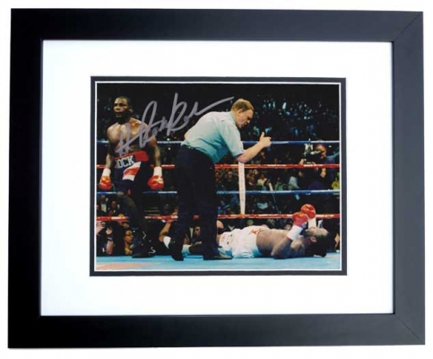 Hasim Rahman Autographed Boxing 8x10 Photo BLACK CUSTOM FRAME
