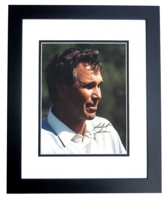 Hubert Green Autographed Golf 8x10 Photo BLACK CUSTOM FRAME
