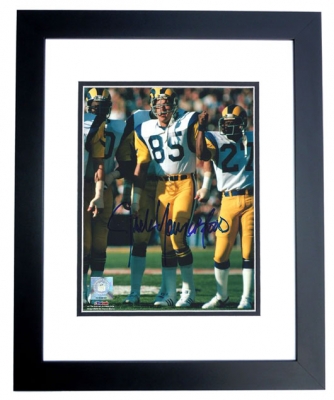 Jack Youngblood Autographed Los Angeles Rams 8x10 Photo BLACK CUSTOM FRAME - Hall of Famer

