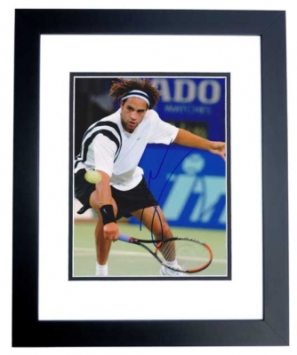 James Blake Autographed Tennis 8x10 Photo BLACK CUSTOM FRAME
