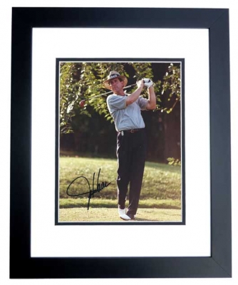 Jay Haas Autographed Golf 8x10 Photo BLACK CUSTOM FRAME
