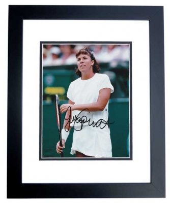 Jennifer Capriatti Autographed Tennis 8x10 Photo BLACK CUSTOM FRAME
