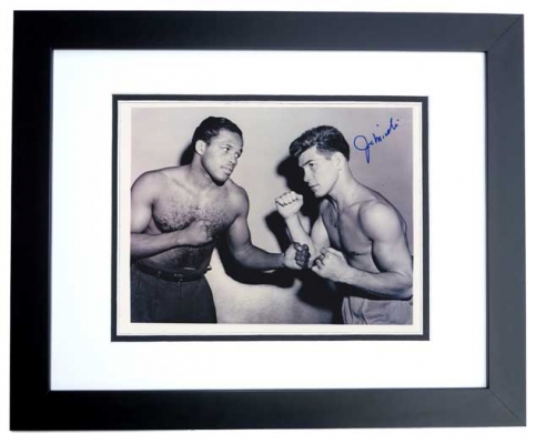 Joe Miceli Autographed Boxing 8x10 Photo BLACK CUSTOM FRAME
