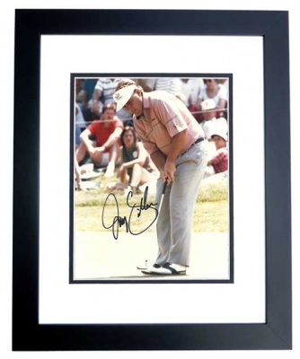 Joey Sindelar Autographed Golf 8x10 Photo BLACK CUSTOM FRAME
