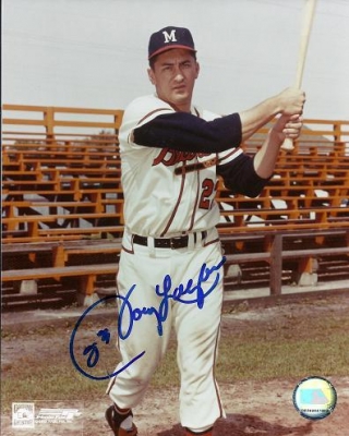 Johnny Logan Autographed Milwaukee Braves 8x10 Photo
