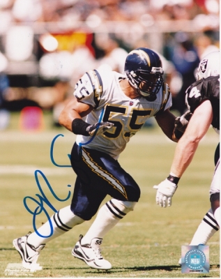 Junior Seau Autographed San Diego Chargers 8x10 Photo - Deceased 2012
