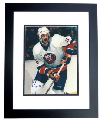 Ken Morrow Autographed New York Islanders 8x10 Photo BLACK CUSTOM FRAME
