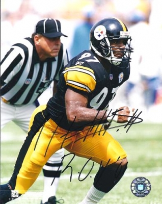 Kendrell Bell Autographed Pittsburgh Steelers 8x10 Photo ~ 2001 Rookie of the Year

