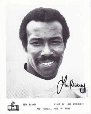 Lem Barney Autographed Detroit Lions 8x10 Photo
