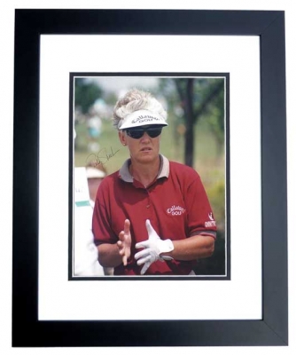 Patty Sheehan Autographed Golf 8x10 Photo BLACK CUSTOM FRAME
