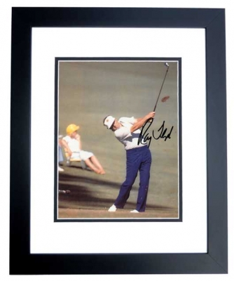 Ray Floyd Autographed PGA 8x10 Photo BLACK CUSTOM FRAME
