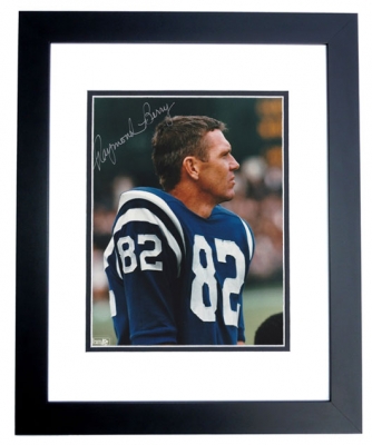 Raymond Berry Autographed Baltimore Colts 8x10 Photo BLACK CUSTOM FRAME - Hall of Famer
