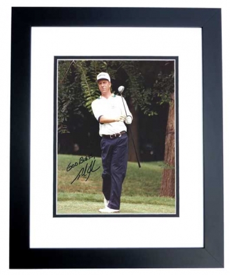 Rick Fehr Autographed Golf 8x10 Photo BLACK CUSTOM FRAME
