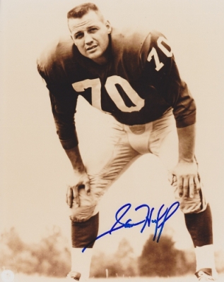 Sam Huff Autographed New York Giants 8x10 Photo - Hall of Fame
