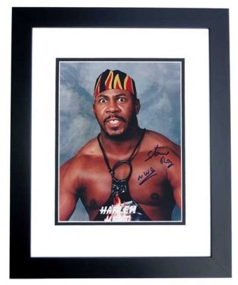 Stevie Rey Autographed Wrestling 8x10 Photo BLACK CUSTOM FRAME
