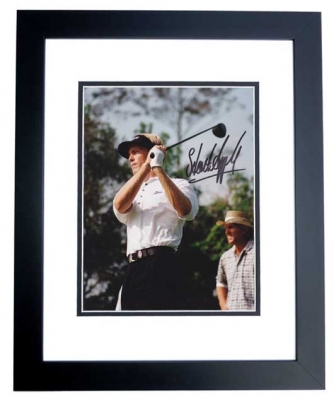 Stuart Appleby Autographed Golf 8x10 Photo BLACK CUSTOM FRAME

