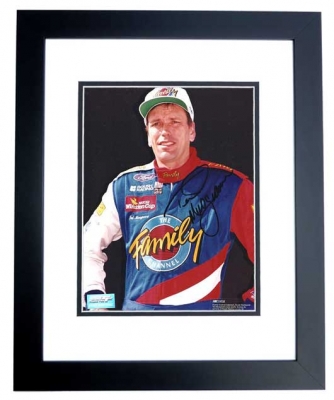 Ted Musgrave Autographed Racing 8x10 Photo BLACK CUSTOM FRAME
