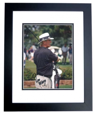 Tom Wargo Autographed Golf 8x10 Photo BLACK CUSTOM FRAME
