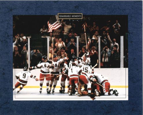 1980 USA Hockey "Do you believe in Miracles"
1980 Men's Hockey team upseting the Russian team, to then go on to win the Gold Medal.  
Keywords: 1980 USA hockey 8x10 photo gold medal